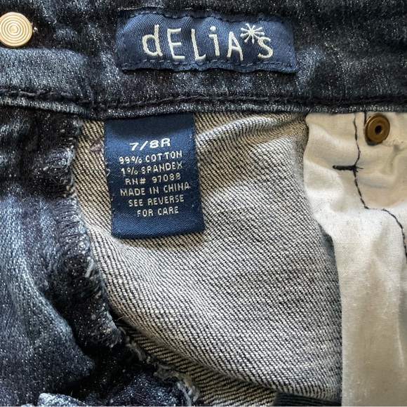 DELIA'S Bailey Boot Cut Jeans Dark Wash Denim Women’s Size 7/8R - Picture 4 of 12
